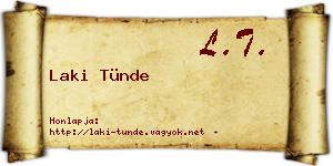 Laki Tünde névjegykártya